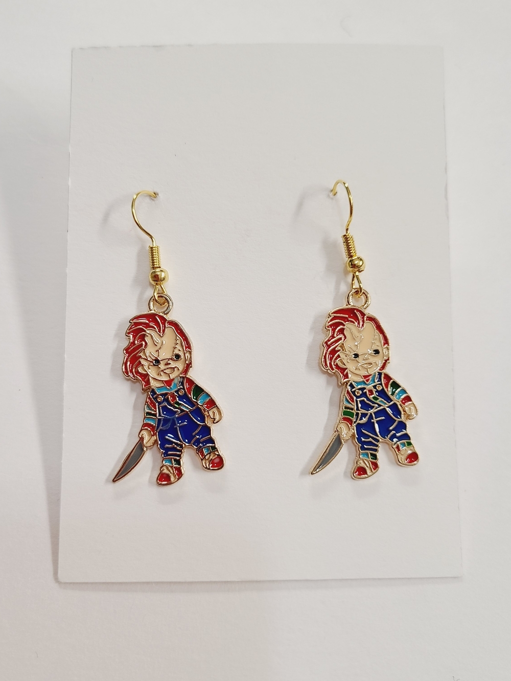 Chucky Child Doll Character Earrings -